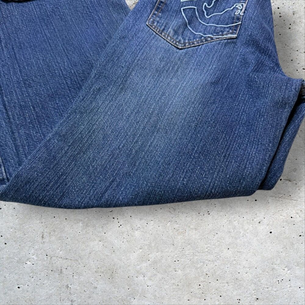 Ecko Unltd Youth Baggy Jeans Blue Denim Rhino Pocket Y2K 2000s Streetwear - Picture 6 of 14
